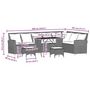 Voir la diapositive 6 : VIDAXL Salon de jardin 4 pcs avec coussins forme L gris resine tressee