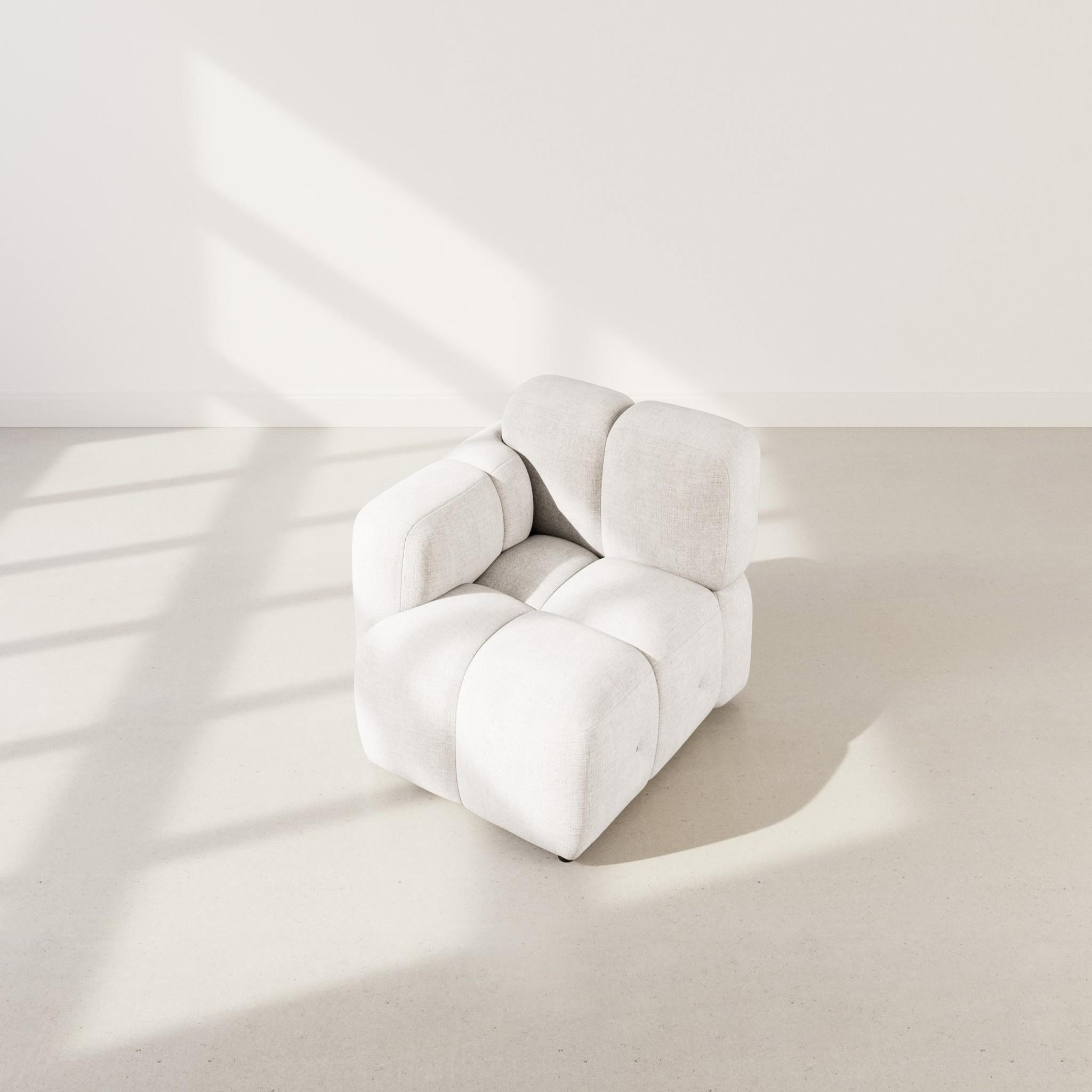 Voir la diapositive 3 : LISA DESIGN Grace - module d'assise gauche en velours texturé