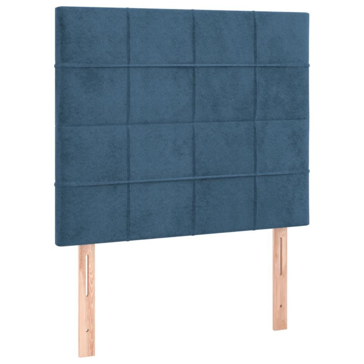 VIDAXL Tetes de lit 2 pcs Bleu fonce 100x5x78/88 cm Velours