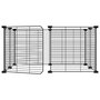 Voir la diapositive 3 : VIDAXL Cage animaux de compagnie a 8 panneaux et porte Noir 35x35 cm
