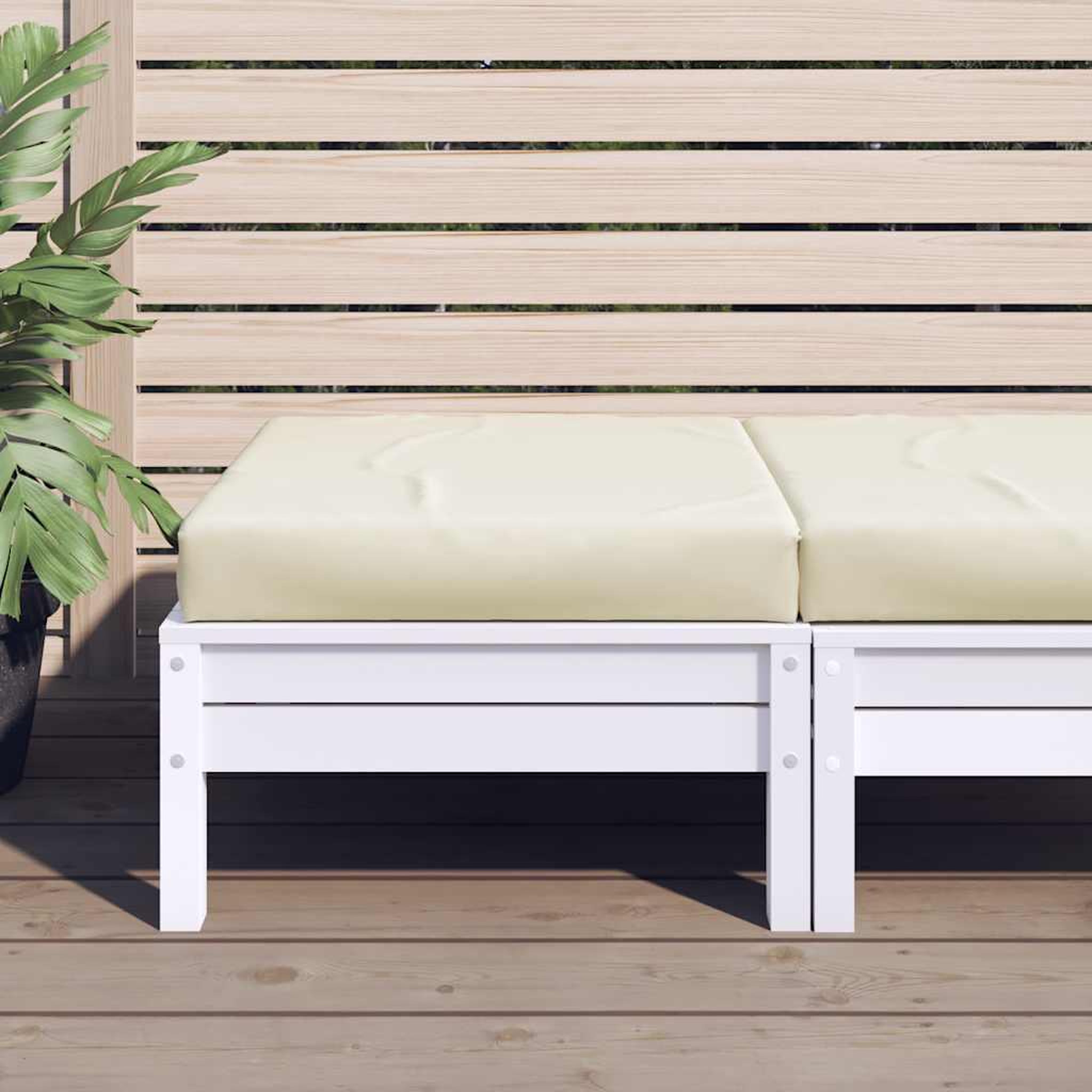 VIDAXL Coussin de palette creme 60x60x8 cm tissu oxford