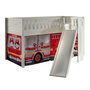 Voir la diapositive 1 : Paris Prix Lit Enfant Toboggan & Tente  Scott Fire Trucker  90x200cm Blanc