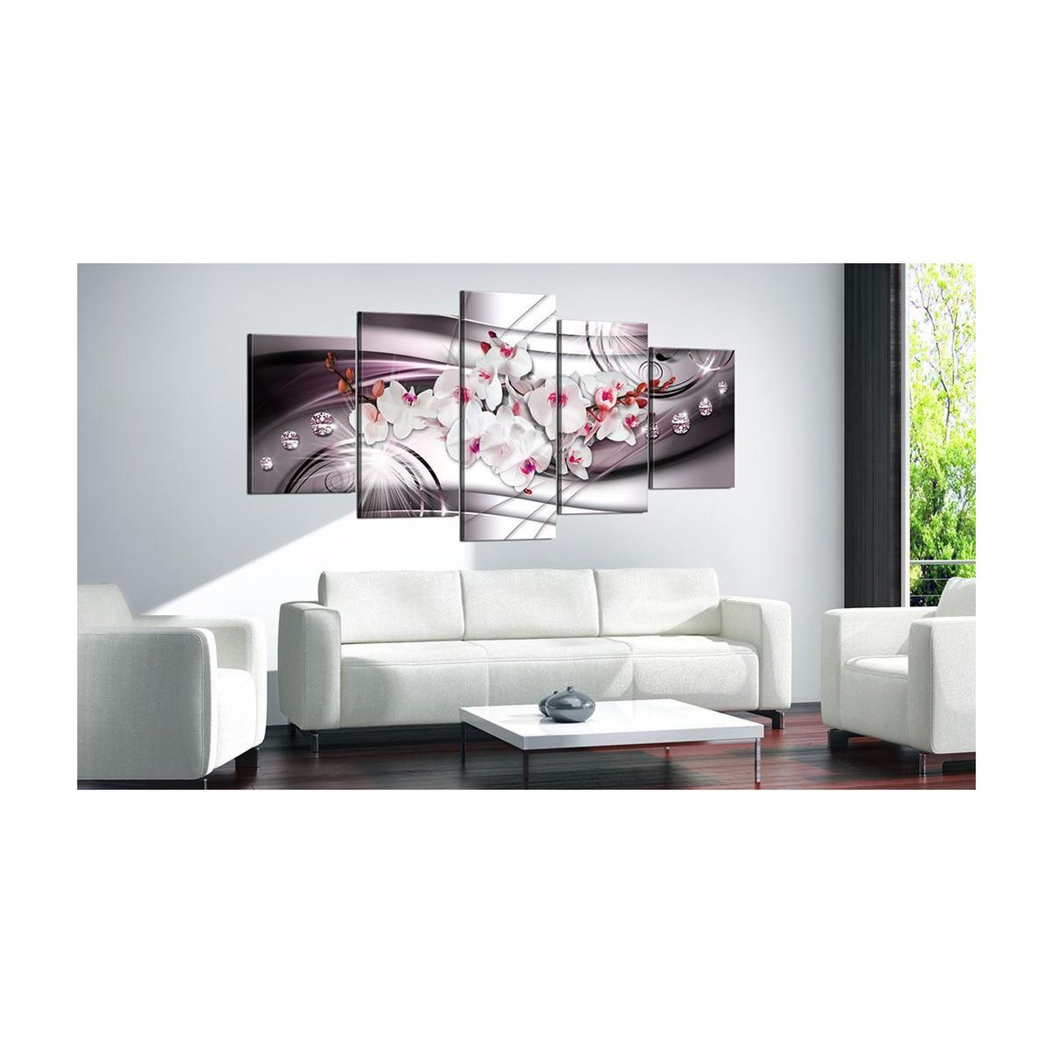 Voir la diapositive 2 : Paris Prix Tableau Imprimé  Orchidée Délicate