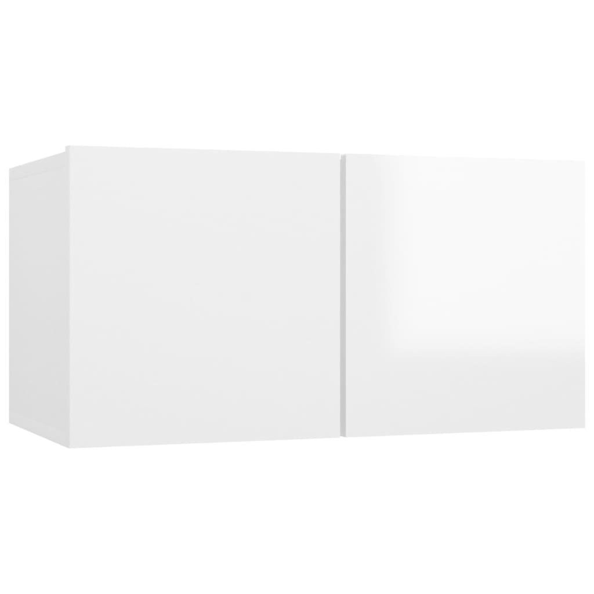 Voir la diapositive 4 : VIDAXL Meubles TV suspendus 2 pcs Blanc brillant 60x30x30 cm