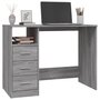 Voir la diapositive 4 : VIDAXL Bureau avec tiroirs Sonoma gris 102x50x76 cm Bois d'ingenierie