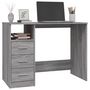 Voir la diapositive 4 : VIDAXL Bureau avec tiroirs Sonoma gris 102x50x76 cm Bois d'ingenierie