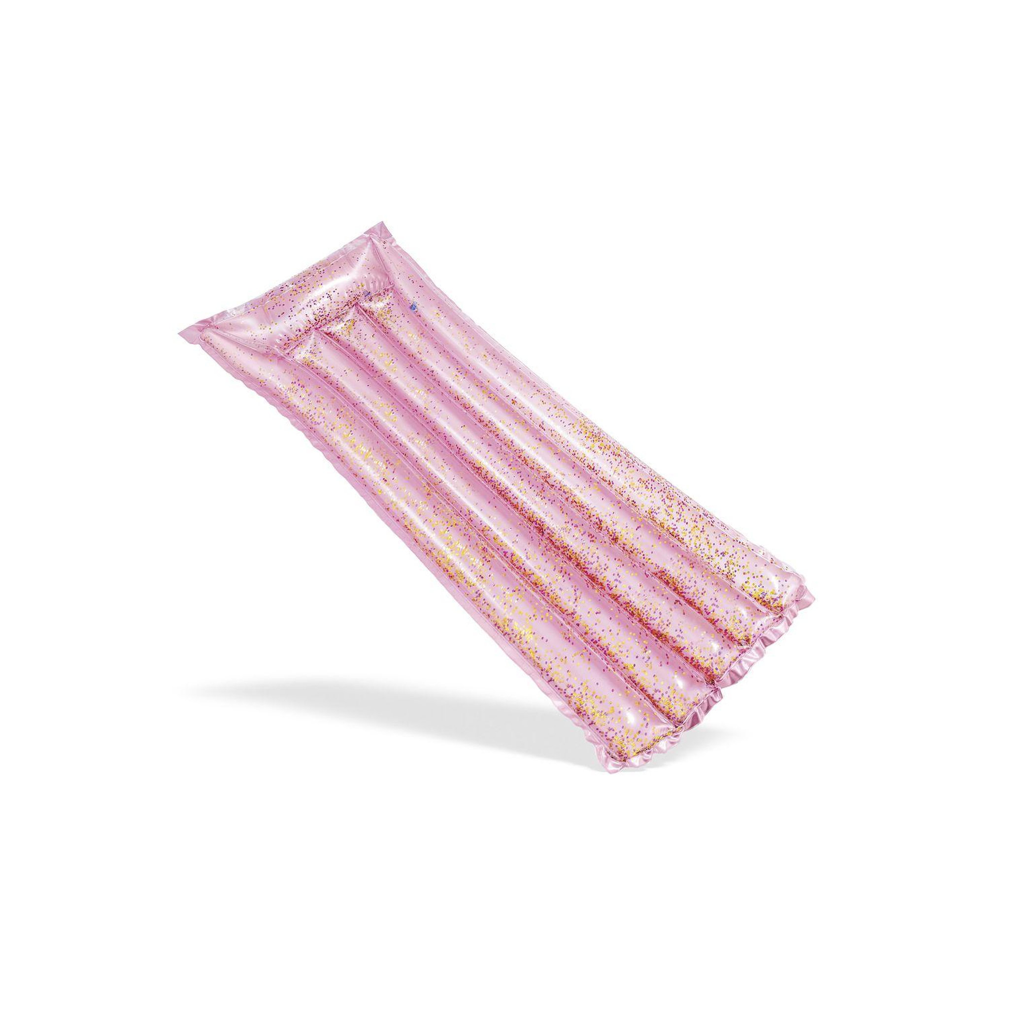 INTEX Matelas gonflable pour piscine Glitter - L. 170 cm - Rose