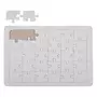  2 puzzles à décorer blancs 30 pièces 15 x 21 cm