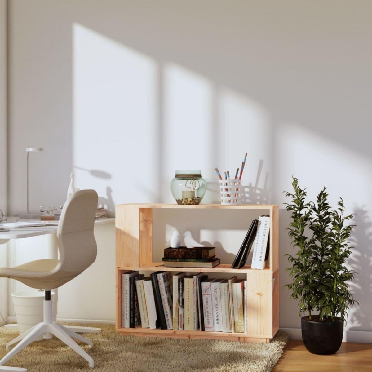 VIDAXL Bibliotheque/Separateur de piece 80x25x70 cm Bois de pin solide