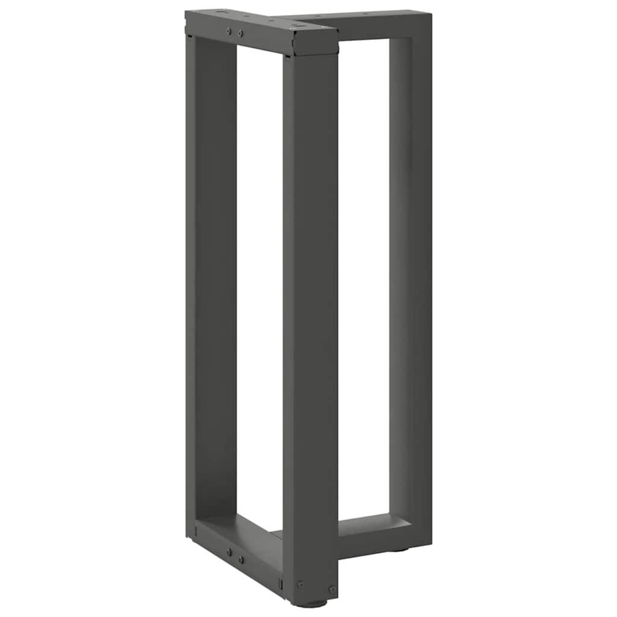 Voir la diapositive 4 : VIDAXL Pieds de table de bar forme de T 2 pcs anthracite acier