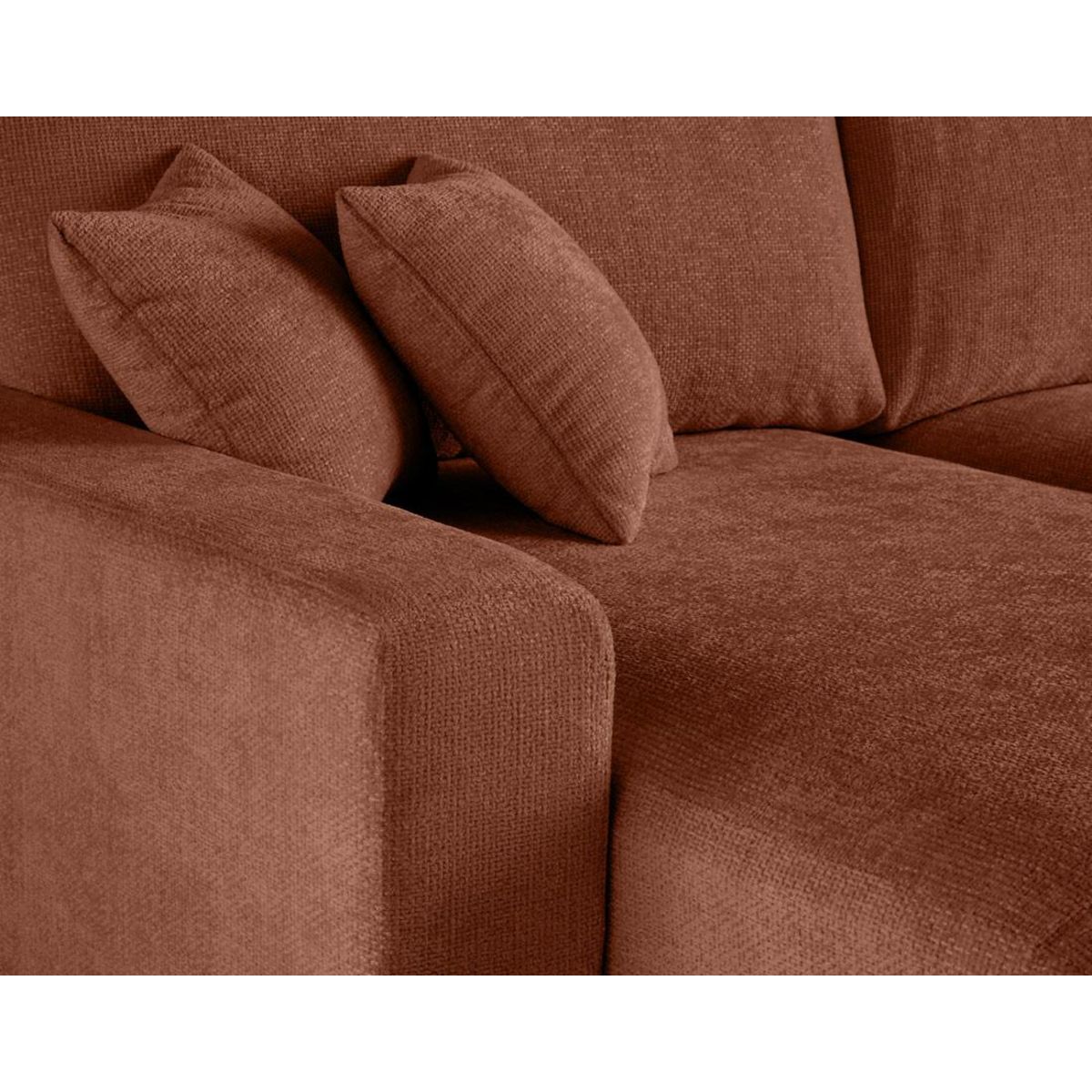 LISA DESIGN Pivoine - canapé panoramique en u - 7 places - convertible avec coffre - en velours texturé