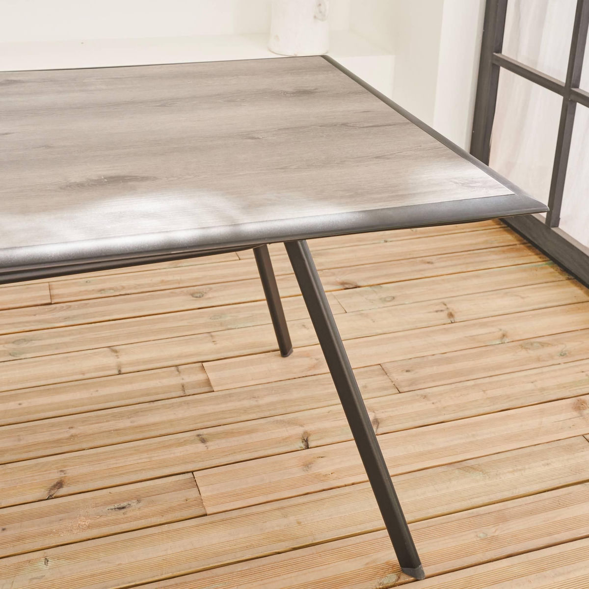 SWEEEK Table de jardin 6 places MEMPHIS 180x90x72cm