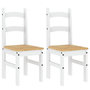 Voir la diapositive 2 : VIDAXL Chaises a manger lot de 2 blanc 40x46x99 cm bois massif de pin