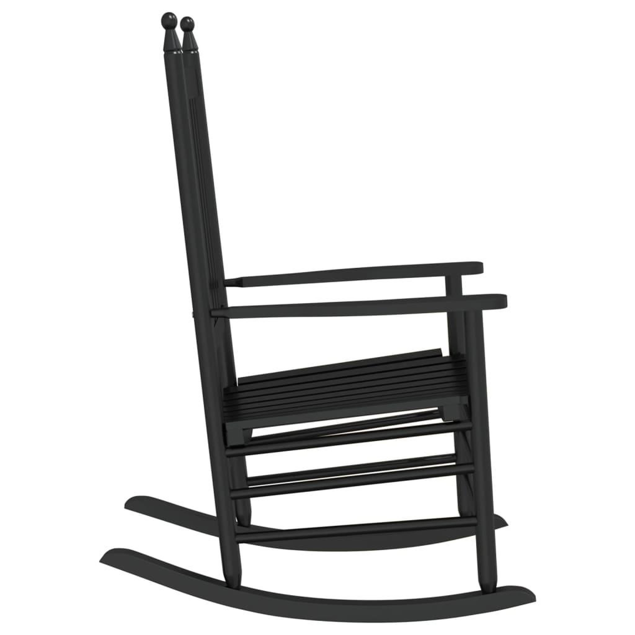 Voir la diapositive 5 : VIDAXL Chaise a bascule avec siege incurve noir peuplier massif