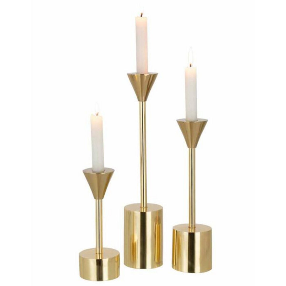 Paris Prix Lot de 3 Chandeliers Design  Emma  37cm Or