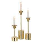 Paris Prix Lot de 3 Chandeliers Design  Emma  37cm Or