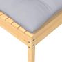 Voir la diapositive 3 : VIDAXL Repose-pied de jardin avec coussin gris Bois de pin massif