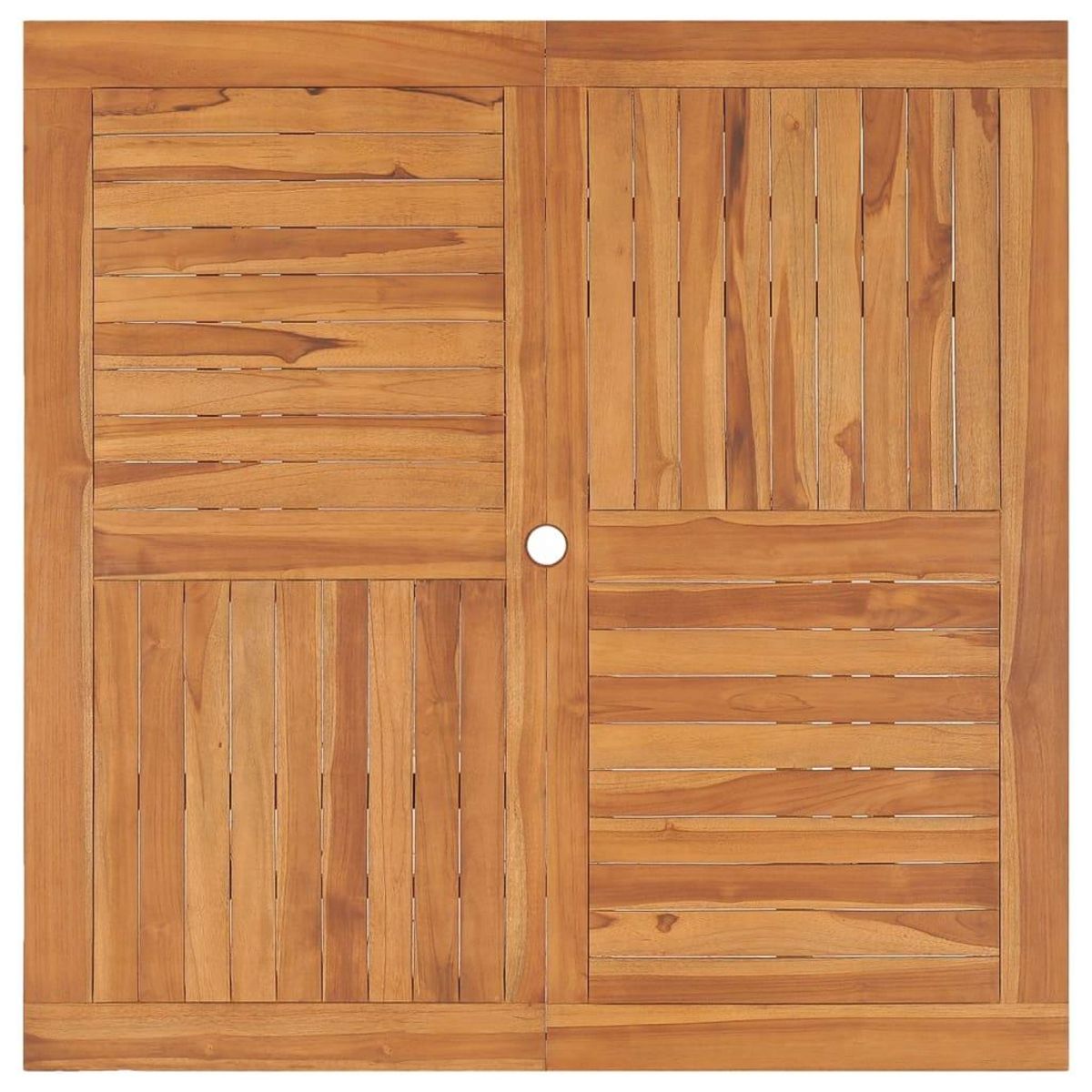 VIDAXL Table a dîner de jardin 110x110x75 cm Bois massif de teck