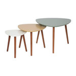 ATMOSPHERA Lot de 3 Tables à Café Gigognes  Mileo  60cm Tricolore