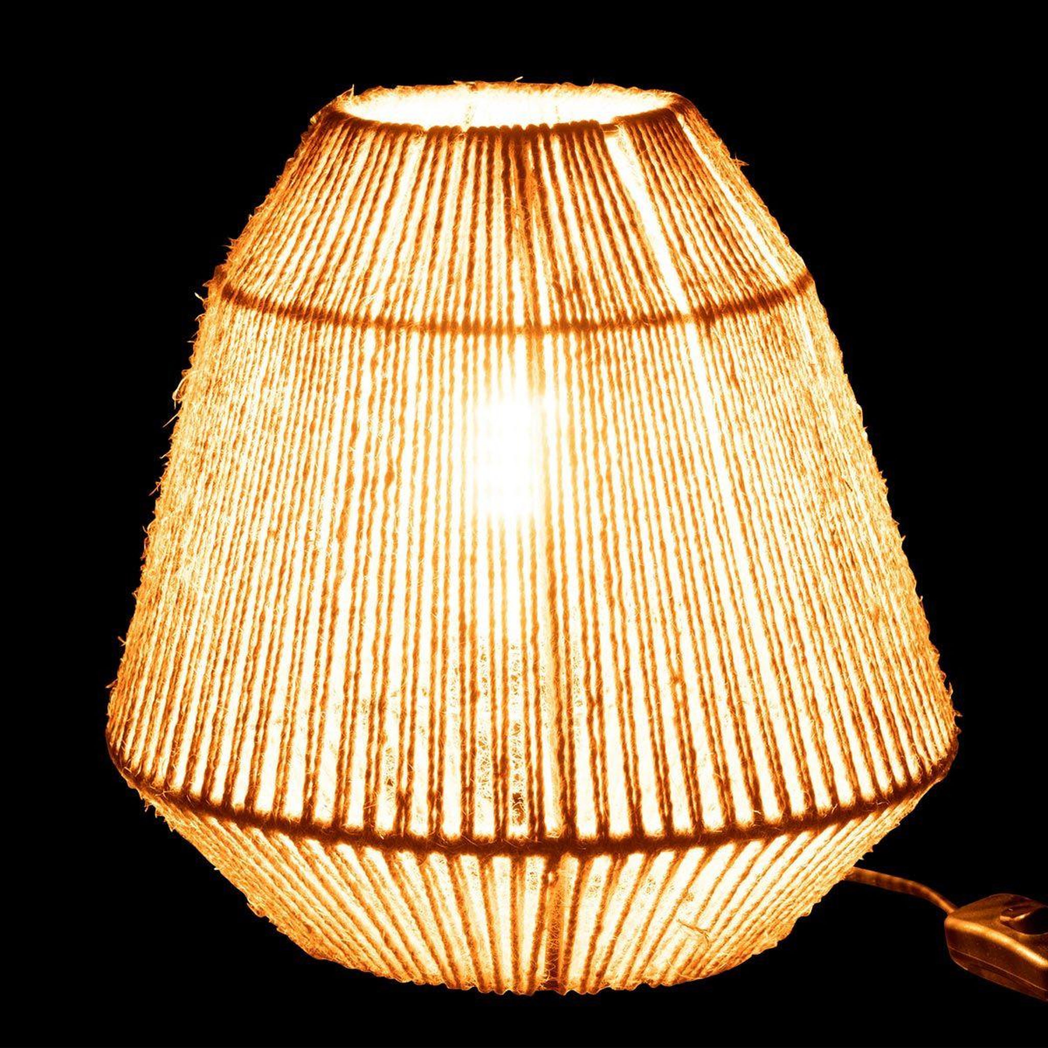 Voir la diapositive 3 : J-LINE Lampe à poser en jute  tina  26cm naturel