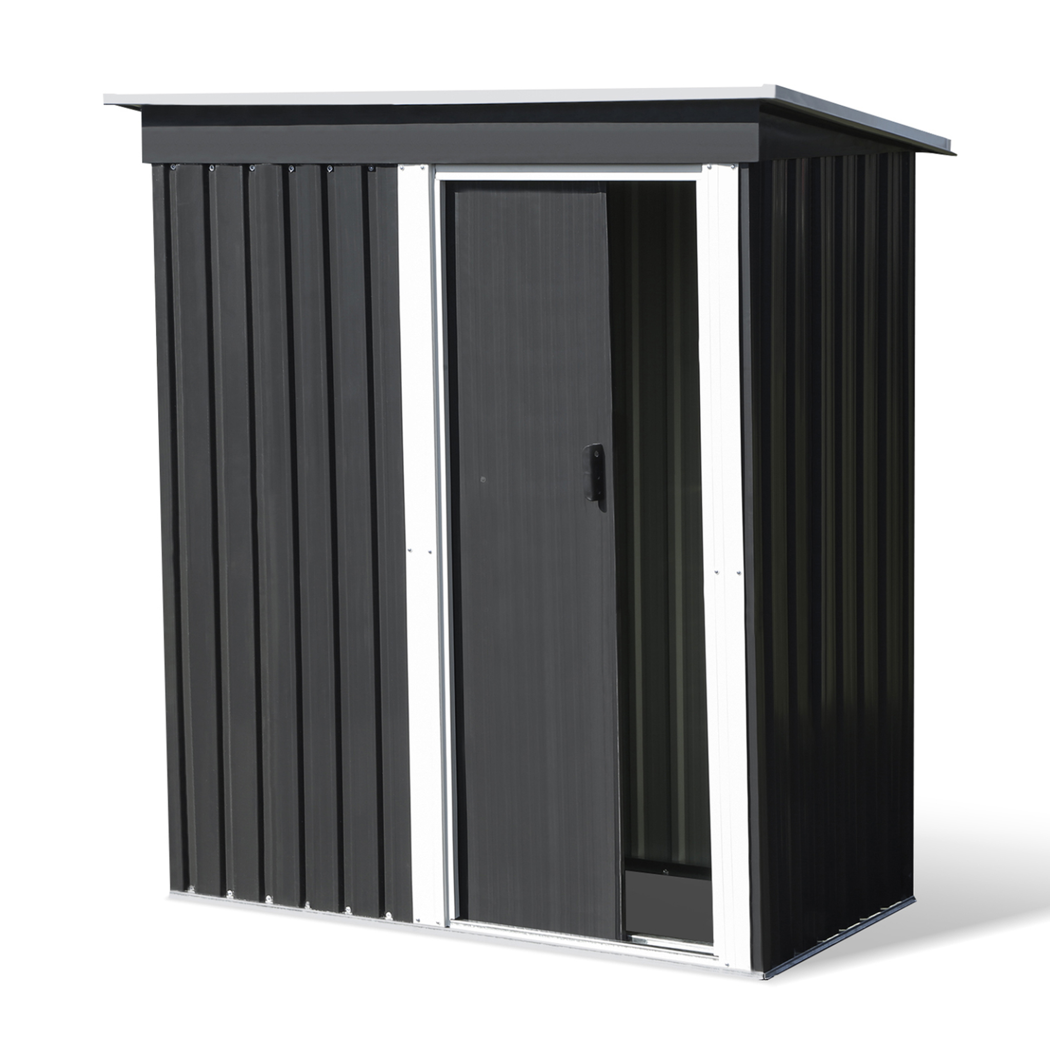 ID MARKET Abri de jardin 1,3 m² gris en acier galvanisé