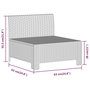 Voir la diapositive 6 : VIDAXL Canape central de jardin avec coussin Gris Resine tressee