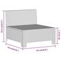 Voir la diapositive 6 : VIDAXL Canape central de jardin avec coussin Gris Resine tressee