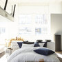 Voir la diapositive 3 : BATON ROUGE Housse de couette 100% percale de coton lavé 80fils/cm2 blanc
