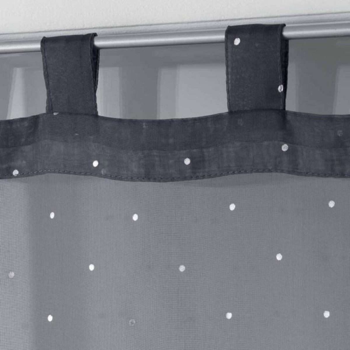 Paris Prix Paire de Voilages  Orion  60x160cm Anthracite