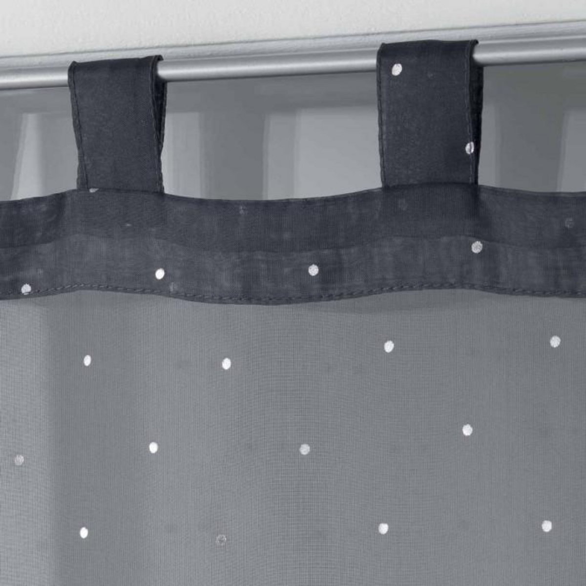 Paris Prix Paire de Voilages  Orion  60x160cm Anthracite