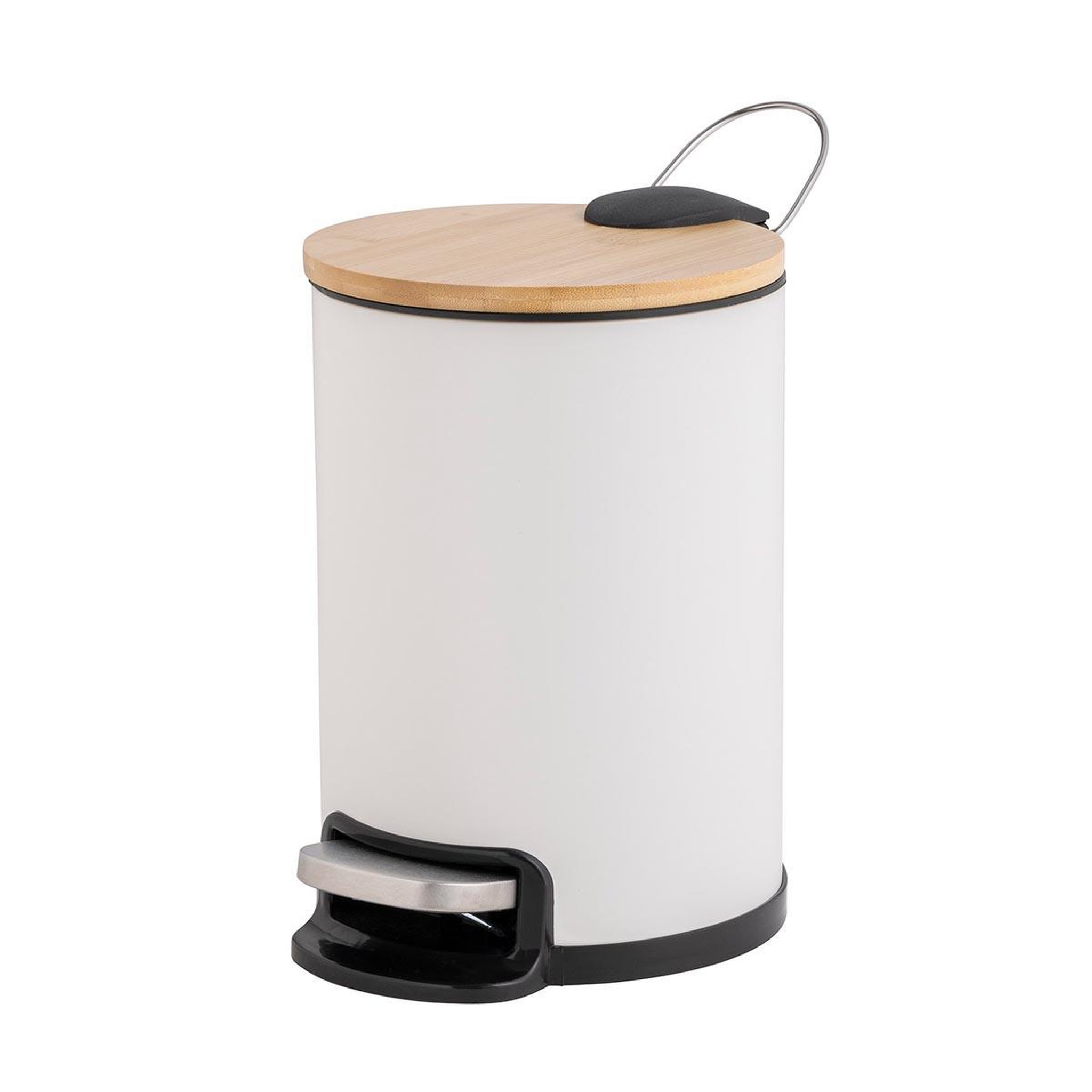 Voir la diapositive 2 : Douceur d'Intérieur Poubelle de salle de bain  mobelle  3l blanc