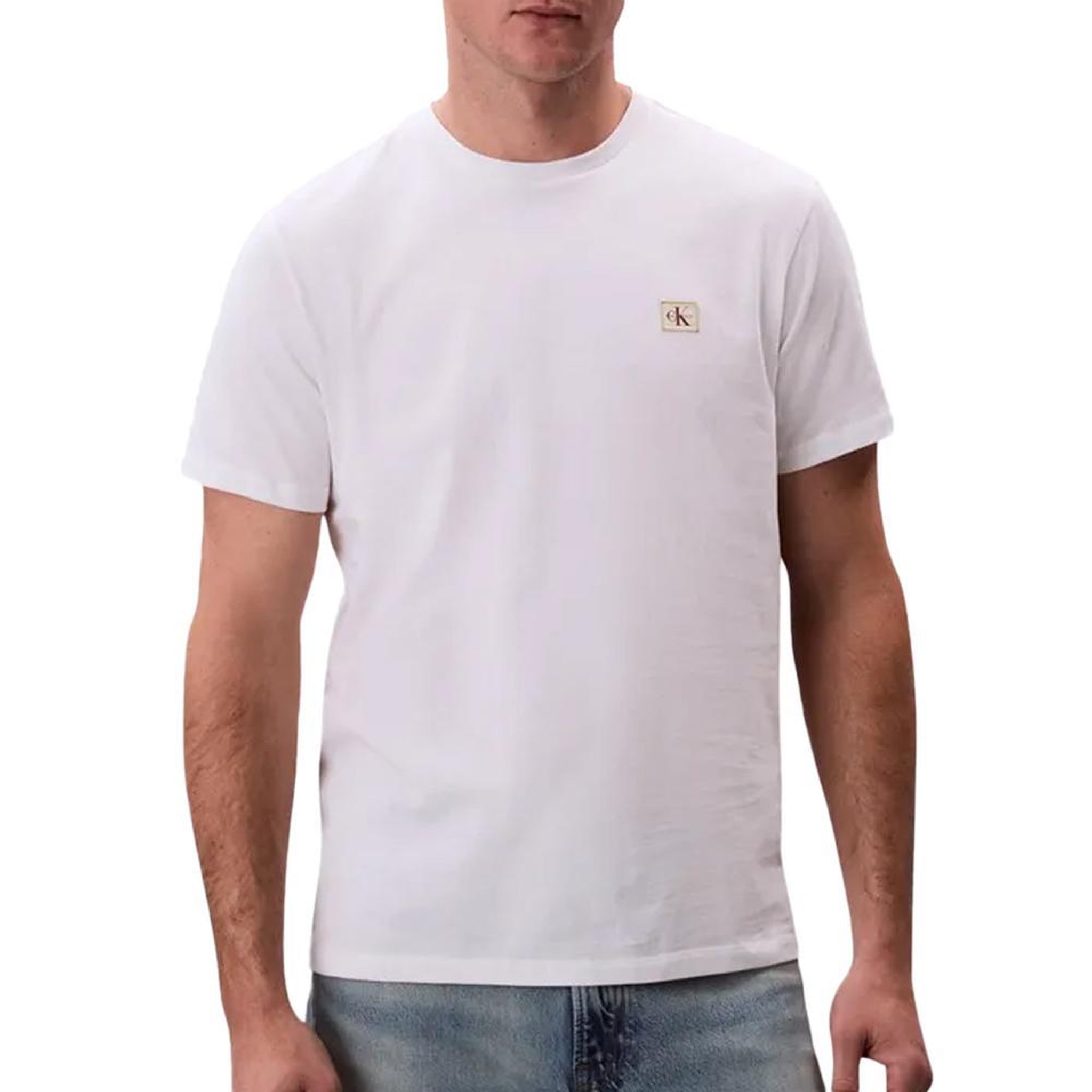 CALVIN KLEIN JEANS T Shirt  Homme Calvin Klein Jeans Badge 30s Jersey bright. Coloris disponibles : Blanc