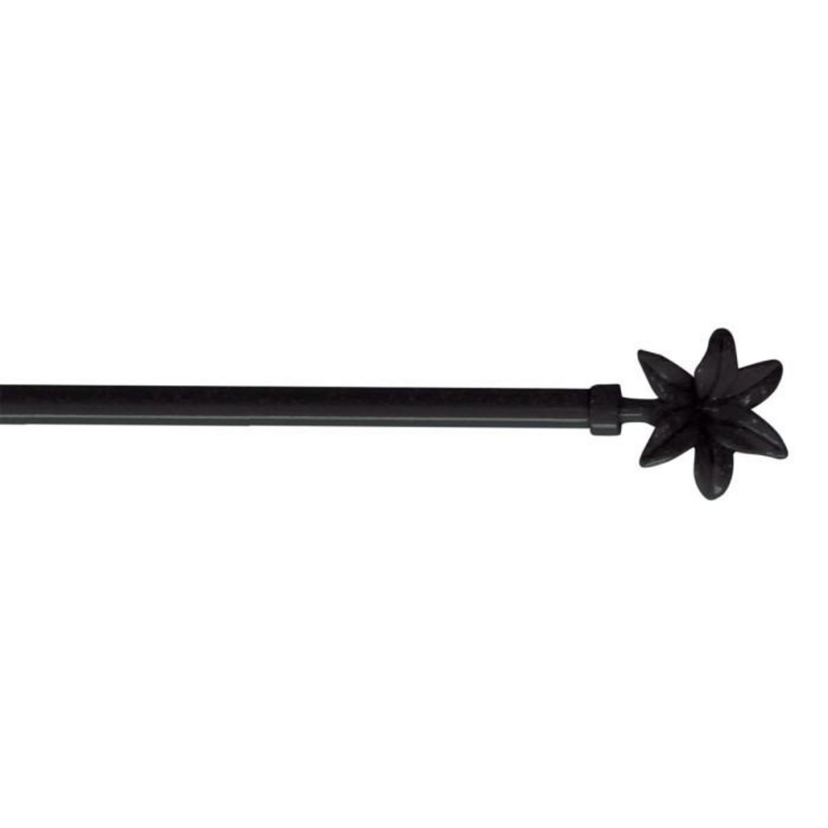 Paris Prix Tringle Déco Extensible  Fleurella  80-110cm Noir