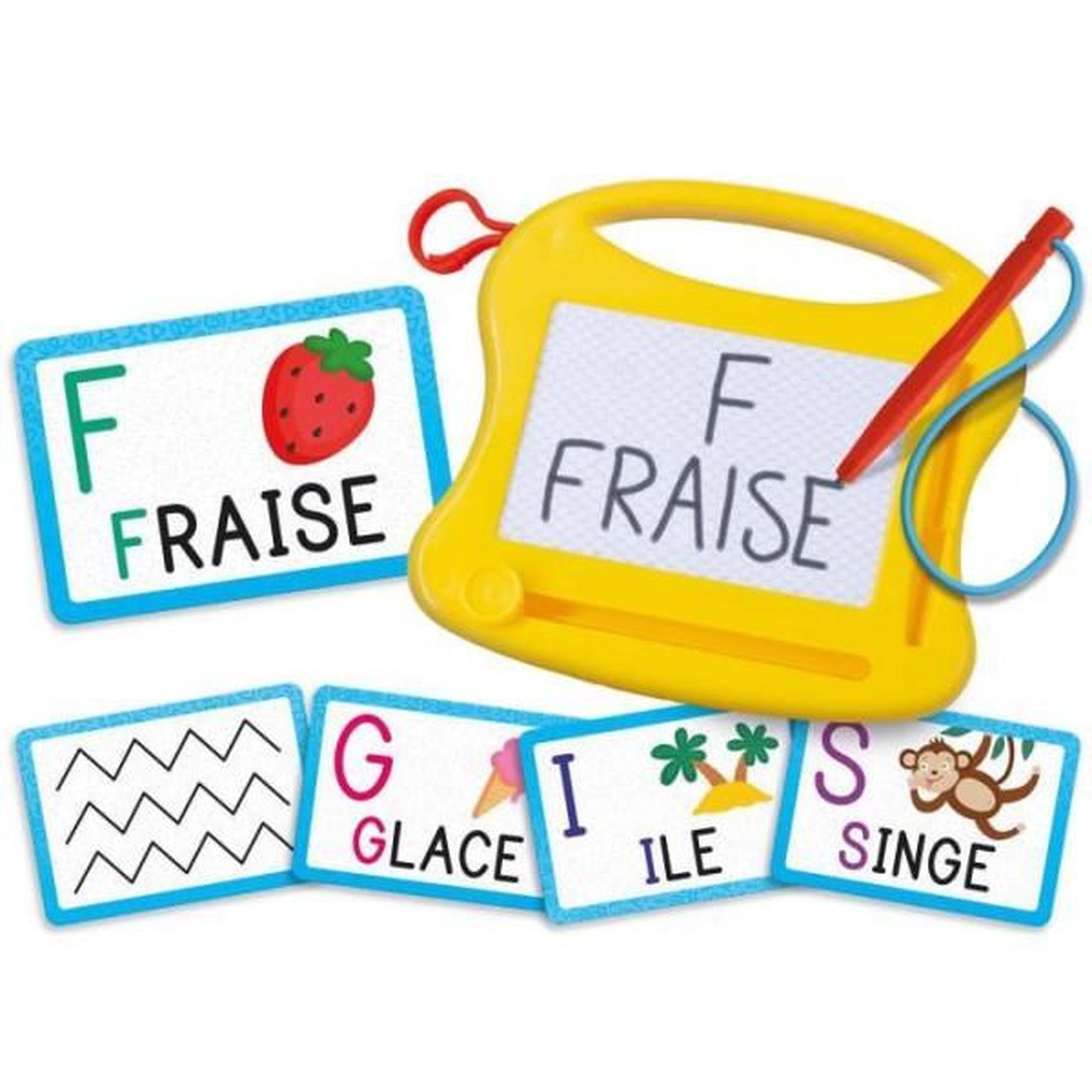 Voir la diapositive 2 : LISCIANI GIOCHI Alphabet - Mini ardoise magique - CAROTINA - Apprentissage de l'alphabet