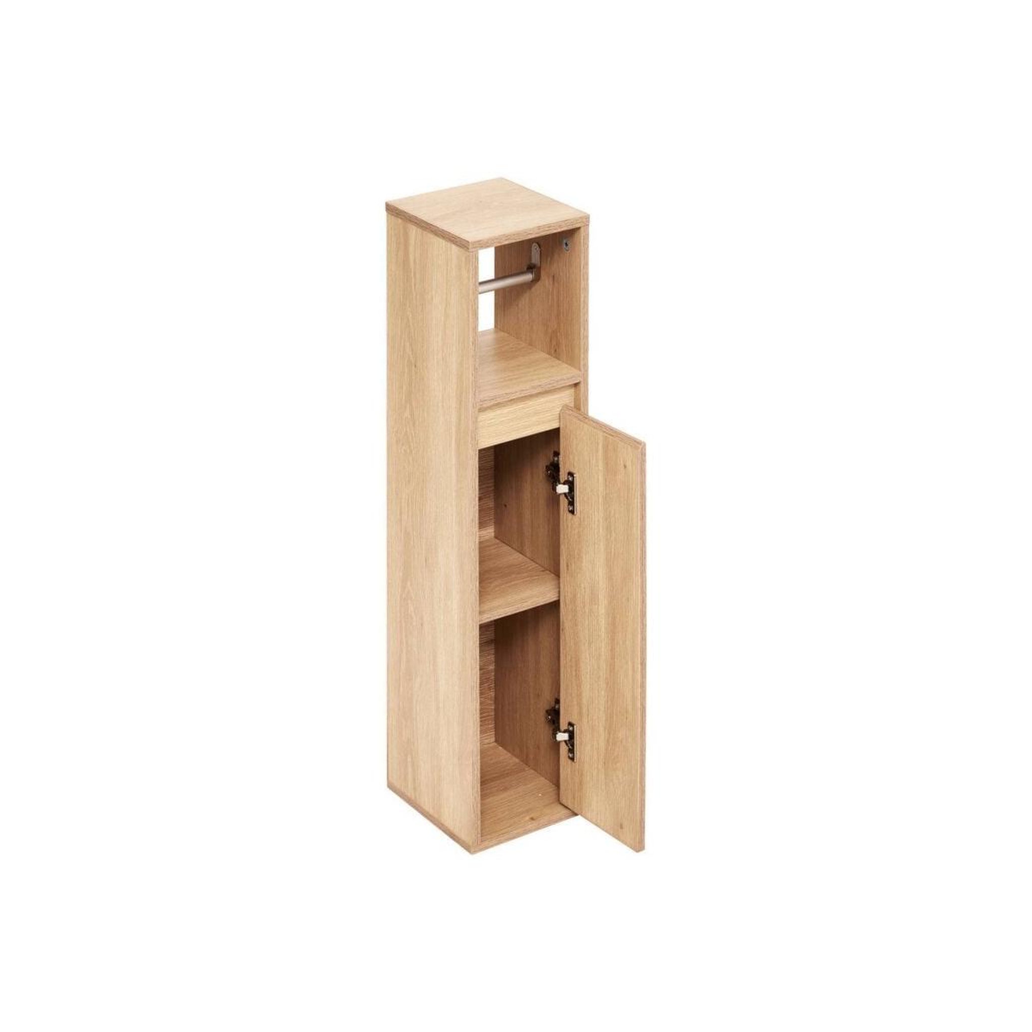 Voir la diapositive 2 : FIVE Dérouleur papier wc avec réserve  abana  78cm naturel