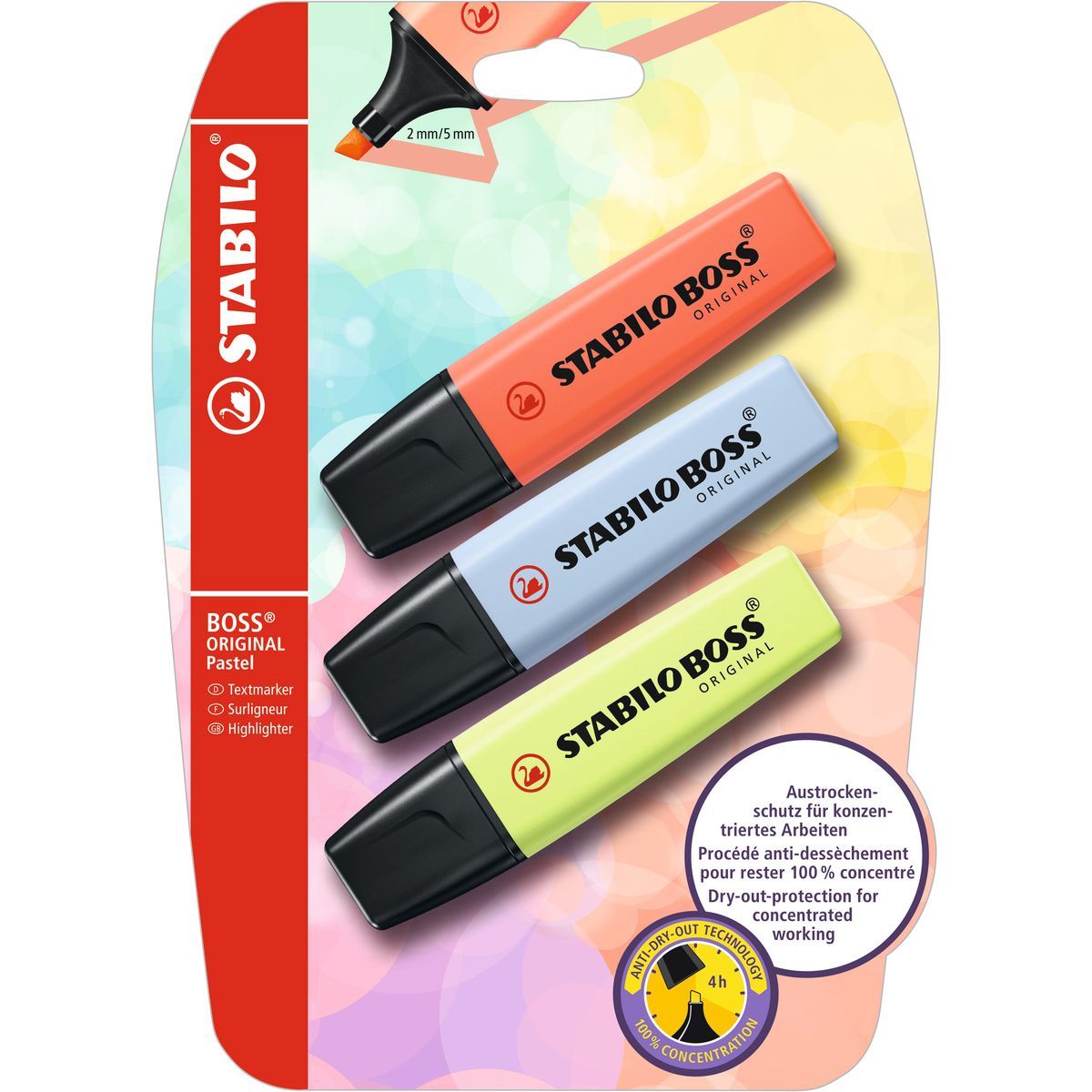 STABILO Lot de 3 surligneurs BOSS ORIGINAL