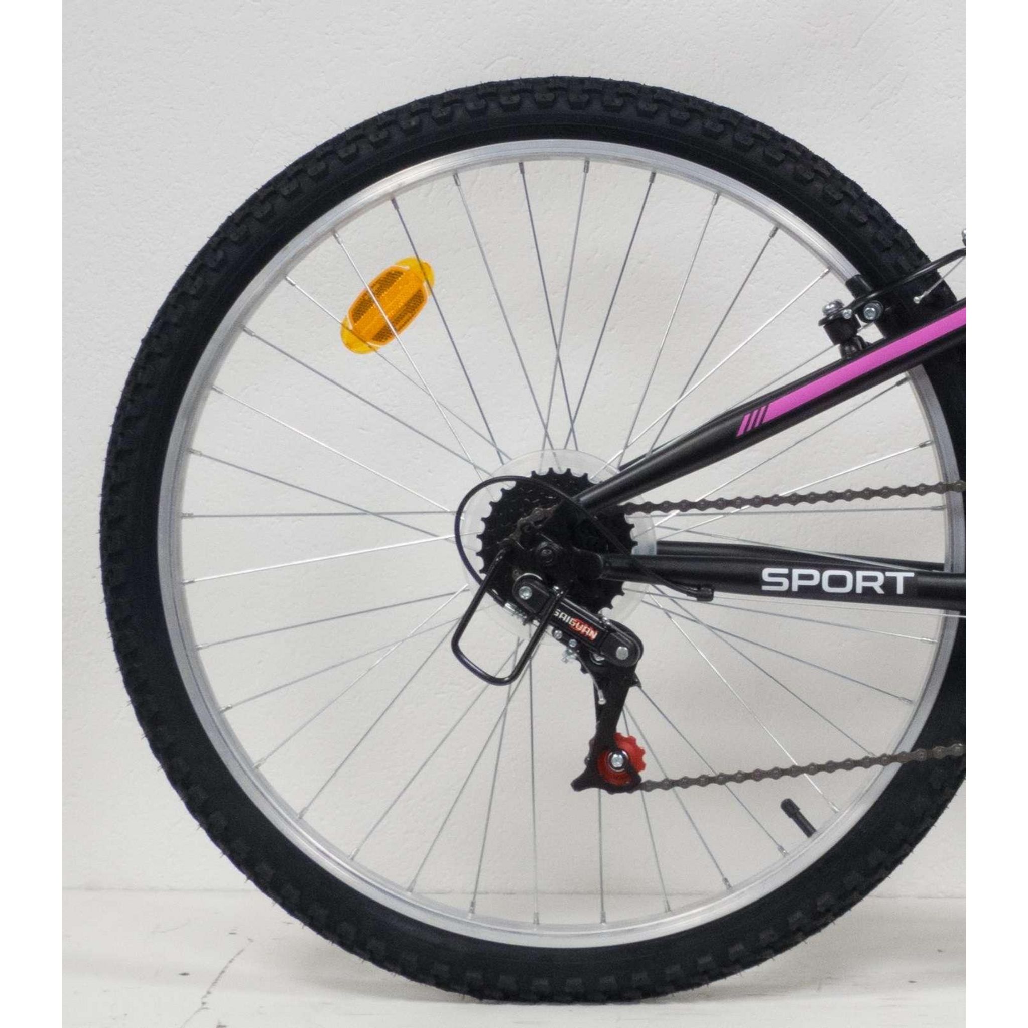 VTT 26" Tout Suspendu Mixte 18 Vitesses - Freins V-Brake, Dérailleur Shimano TY21 | Éclairage Fourni