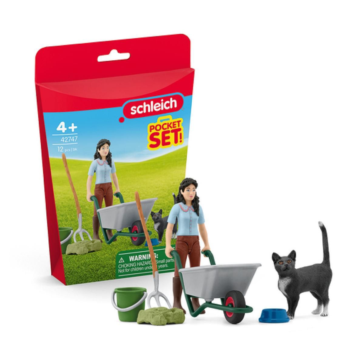 Schleich 42747 Mini Monde – Emily prend soin des animaux