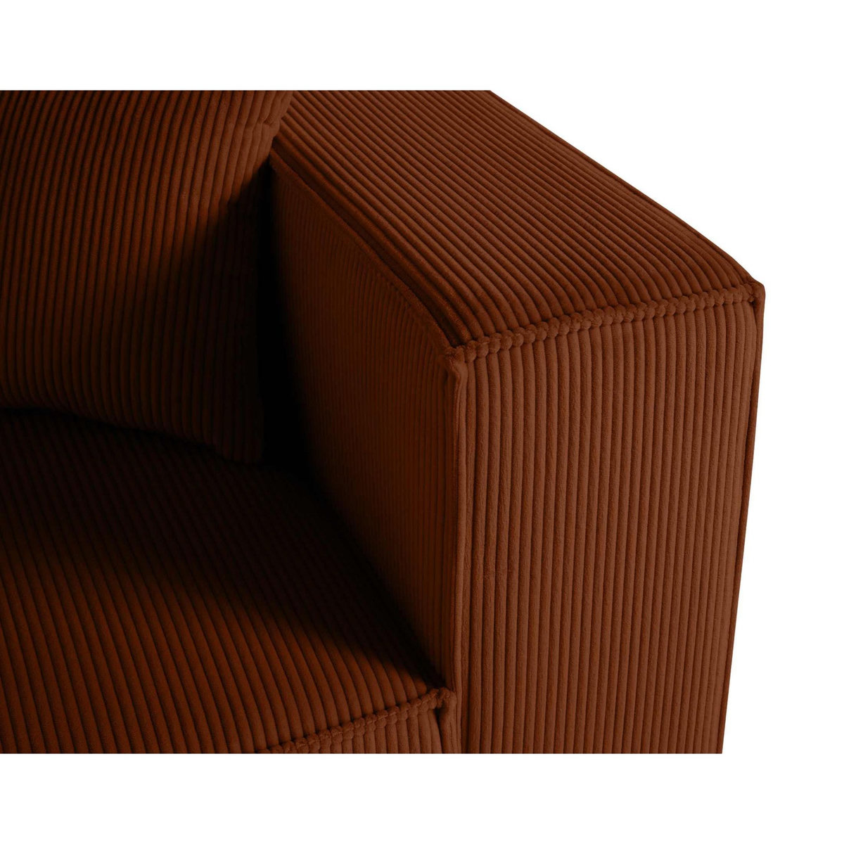 LISA DESIGN Arty - module d'assise d'angle réversible - en velours côtelé