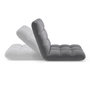 Voir la diapositive 5 : ID MARKET Chaise de sol pliante GARANCE 15 positions en velours gris anthracite