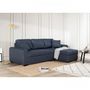 Voir la diapositive 2 : MARKET24 Canapé d'angle convertible réversible - 4 places - Tissu Bleu - HAMILTON - L 244 x P 151 x H 90 - Fabriqué en Ukraine