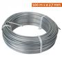 Voir la diapositive 2 : LINXOR Fil de tension en acier galvanisé pour grillage ou autre - 100 m x 2.7mm Ø - Gris
