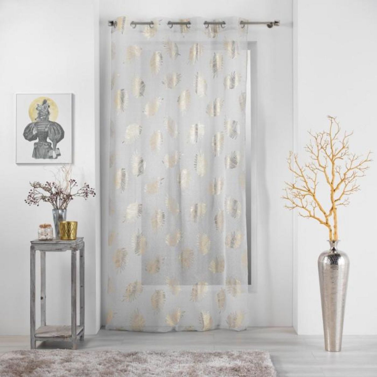 Paris Prix Rideau Voilage  Sunny Gold  140x280cm Or