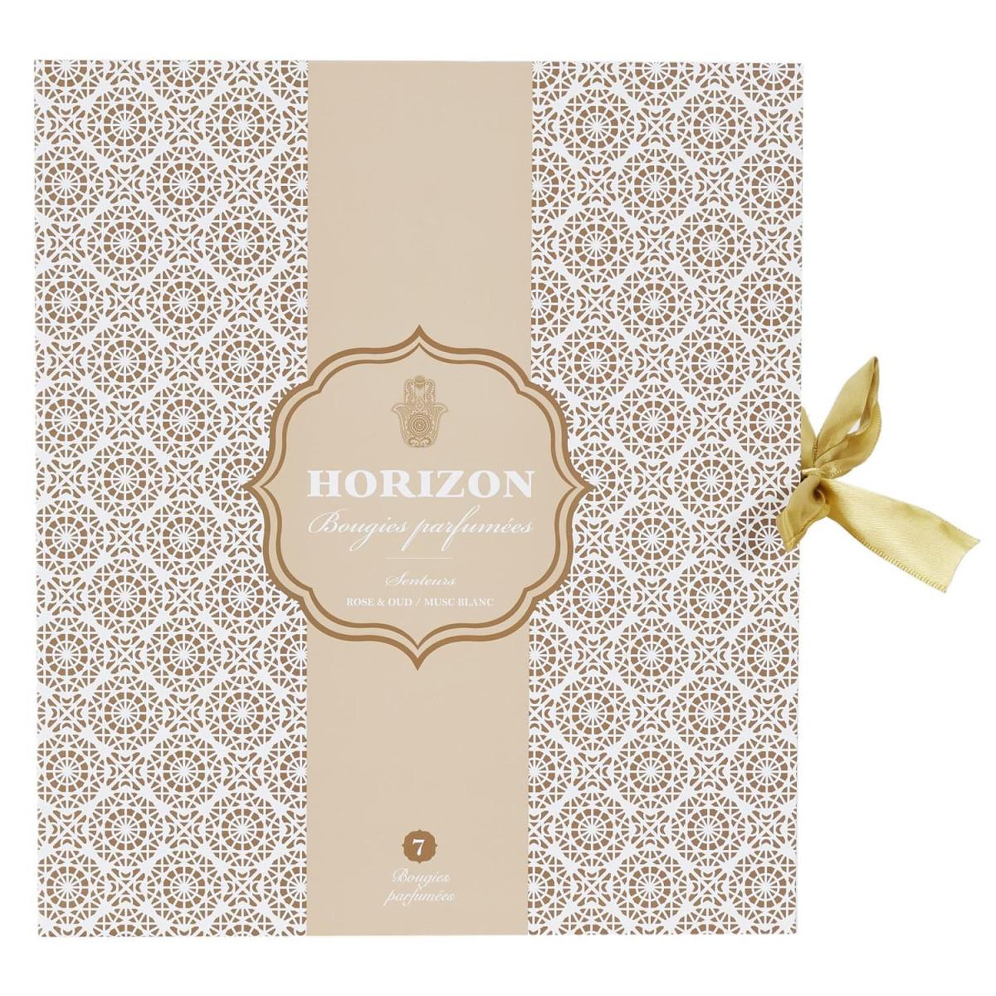 Voir la diapositive 5 : The Home Deco Factory Coffret 7 bougies parfumées  fatma  6cm blanc