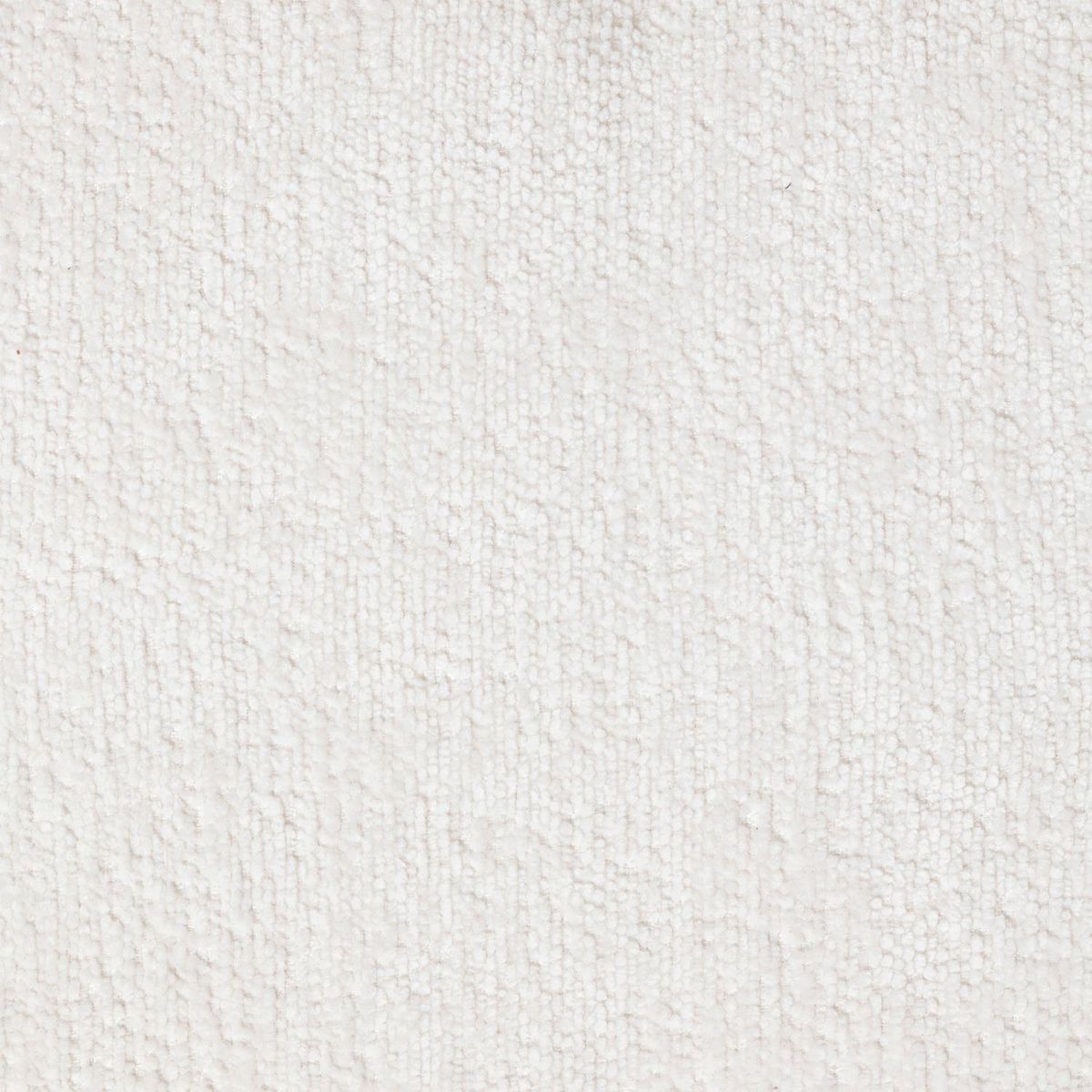 ATMOSPHERA Pouf fleur en tissu chenille LAVON - Blanc