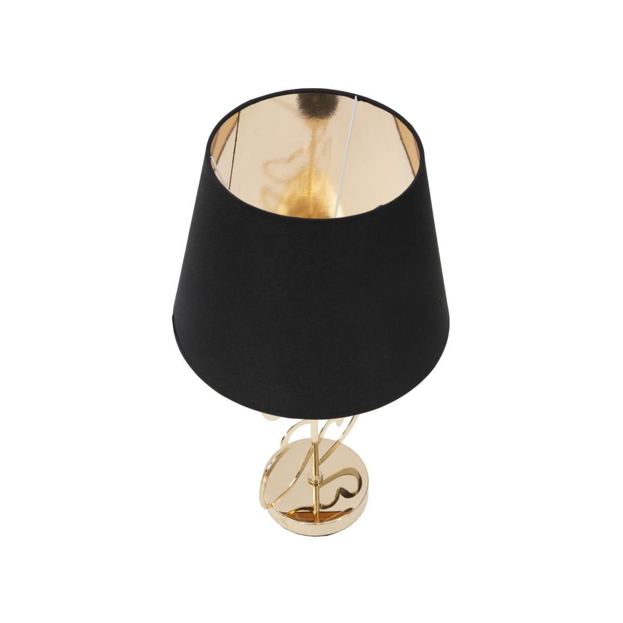 Voir la diapositive 6 : Paris Prix Lampe à poser en métal  hearts  54cm noir & or