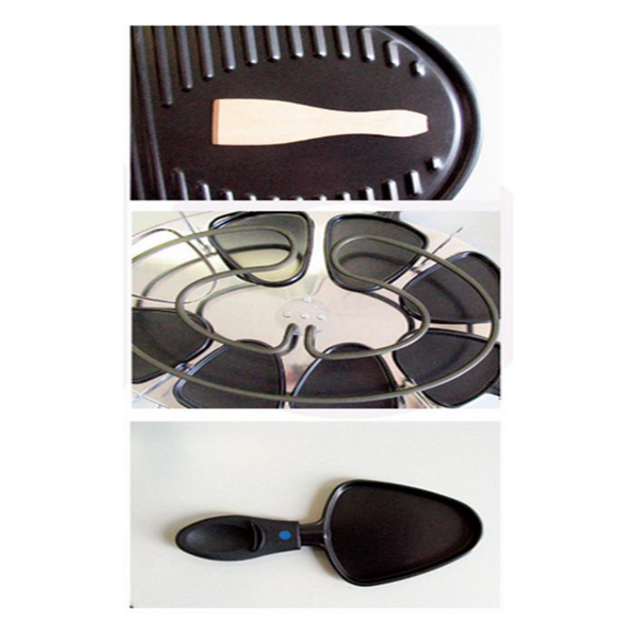Voir la diapositive 3 : Domo Appareil à raclette 8 personnes 1200w + gril - do9038g