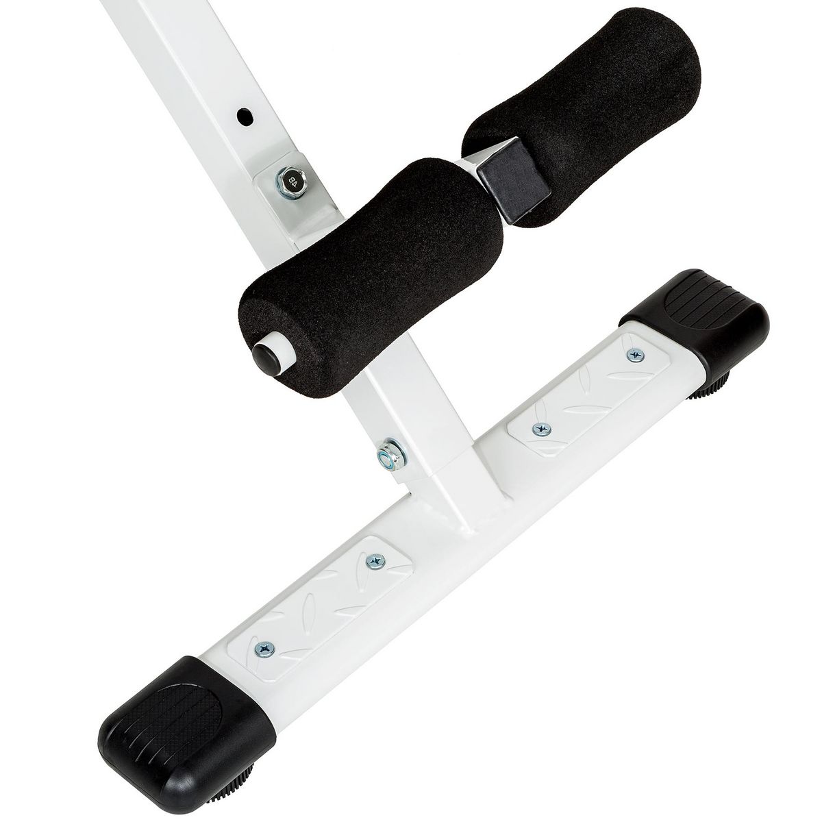 tectake Appareil de musculation pour le dos et les abdominaux pour dorsaux et abdominaux réglable sur 5 positions noir/blanc 89 x 69 x 88 cm