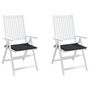 Voir la diapositive 4 : VIDAXL Coussins de chaise de jardin lot de 2 noir 50x50x3 cm