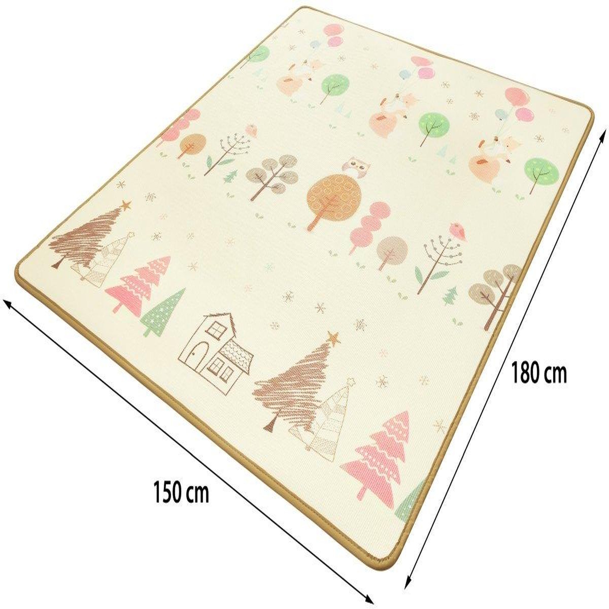 Voir la diapositive 3 : MAMABRUM Tapis d'éveil Mousse Enfant Foret et Zigzag 180x150 cm Epaisseur 2 cm Naissance